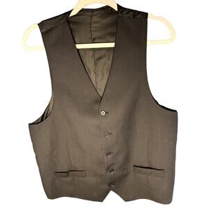 MENS LARGE BLACK VEST WITH ADJUSTABLE STRAP IN BACK 40R